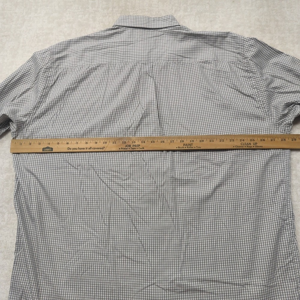Peter Millar Crown Soft Shirt Mens XXL Grey Gingham Cotton Silk Button Down - Picture 6 of 8